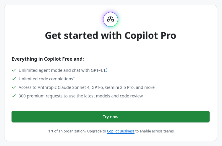 Get Copilot Pro free